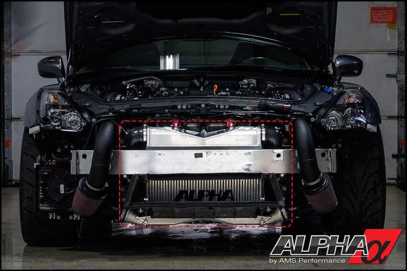 AMS Performance 09-23 Nissan GT-R Alpha Race Front Mount Intercooler w/Logo - Premium Intercoolers from AMS - Just $3099.10! Shop now at WinWithDom INC. - DomTuned