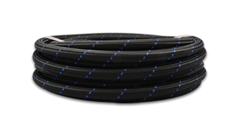 Vibrant -12 AN Two-Tone Black/Blue Nylon Braided Flex Hose (5 foot roll) - Premium Hoses from Vibrant - Just $55.99! Shop now at WinWithDom INC. - DomTuned