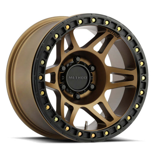 Method MR106 Beadlock 17x9 -44mm Offset 8x6.5 130.81mm CB Method Bronze w/BH-H36125 Wheel - Premium Wheels - Cast from Method Wheels - Just $509.58! Shop now at WinWithDom INC. - DomTuned