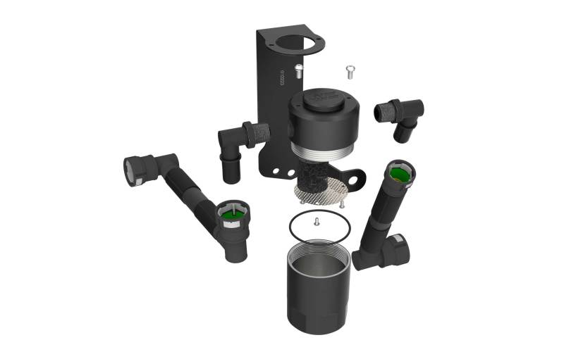 K&N 15-23 Dodge Challenger 6.2L V8 / 15-23 Dodge Charger 6.2L V8 Oil Catch Can - Premium Oil Separators from K&N Engineering - Just $149.99! Shop now at WinWithDom INC. - DomTuned