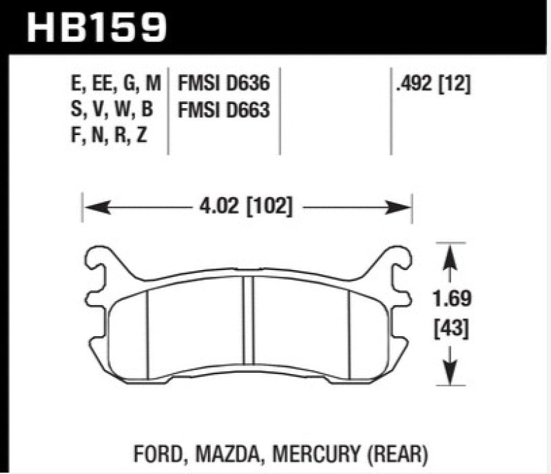 Hawk 03-05 Mazda Miata Rear ER-1 Brake Pad Set - Premium Brake Pads - Racing from Hawk Performance - Just $177.29! Shop now at WinWithDom INC. - DomTuned