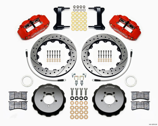 Wilwood Narrow Superlite 6R Front Hat Kit 12.88in Drill Red 2012-Up Toyota / Scion FRS w/ Lines - Premium Big Brake Kits from Wilwood - Just $2015.49! Shop now at WinWithDom INC. - DomTuned