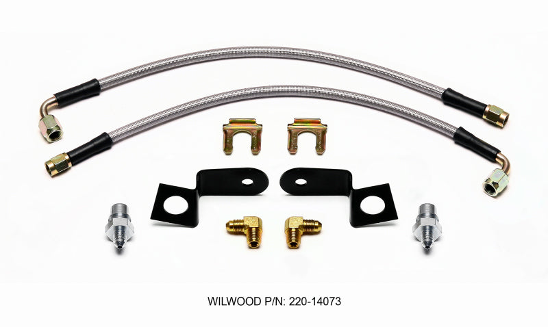 Wilwood Flexline Kit 14in. M10-1.00 90 Deg - Premium Brake Line Kits from Wilwood - Just $115.45! Shop now at WinWithDom INC. - DomTuned