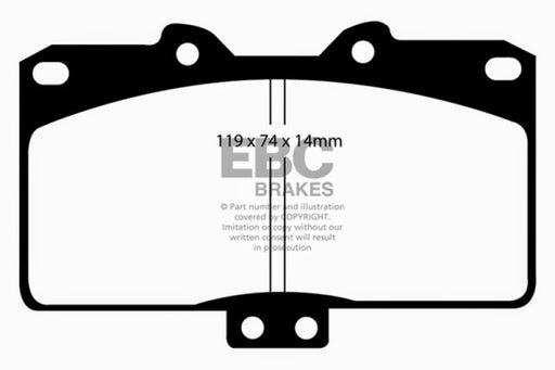 EBC 91-93 Dodge Stealth 3.0 4WD Yellowstuff Front Brake Pads - Premium Brake Pads - Performance from EBC - Just $134.97! Shop now at WinWithDom INC. - DomTuned