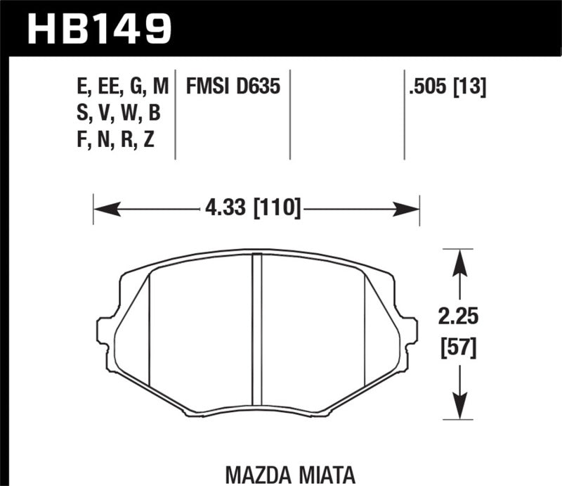 Hawk 94-05 Mazda Miata 1.8L Base Front ER-1 Brake Pads - Premium Brake Pads - Racing from Hawk Performance - Just $173.69! Shop now at WinWithDom INC. - DomTuned