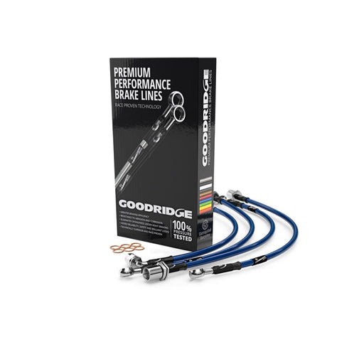 Goodridge 15-18 Ford Focus RS MK3 Phantom Stainless Steel Brake Line Kit - Electric Blue - Premium Brake Line Kits from Goodridge - Just $241.14! Shop now at WinWithDom INC. - DomTuned