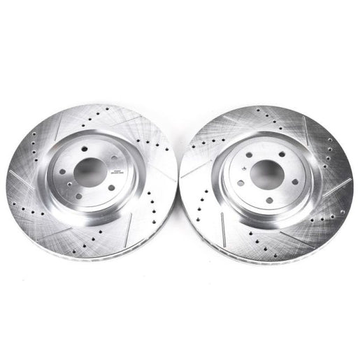 Power Stop 09-13 Infiniti FX50 Front Evolution Drilled & Slotted Rotors - Pair - Premium Brake Rotors - Slot & Drilled from PowerStop - Just $449.85! Shop now at WinWithDom INC. - DomTuned