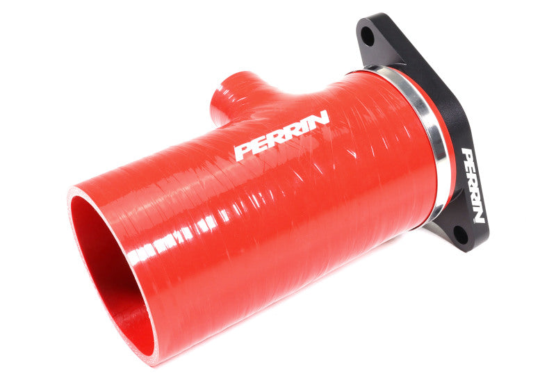 Perrin 2022+ Subaru WRX Red 3in Turbo Inlet Hose w/ Nozzle (Short) - Premium Hoses from Perrin Performance - Just $199.75! Shop now at WinWithDom INC. - DomTuned