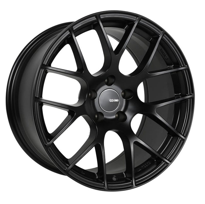 Enkei Raijin 19x9.5 35mm Offset 5x120 Bolt Pattern 72.6 Hub Bore Black Wheel - Premium Wheels - Cast from Enkei - Just $411! Shop now at WinWithDom INC. - DomTuned