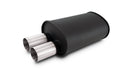 Vibrant Streetpower Flat Blk Muffler 9.5x6.75x15in Body Inlet ID 3in Tip OD 3in w/Dual Straight Tips - Premium Muffler from Vibrant - Just $279.99! Shop now at WinWithDom INC. - DomTuned