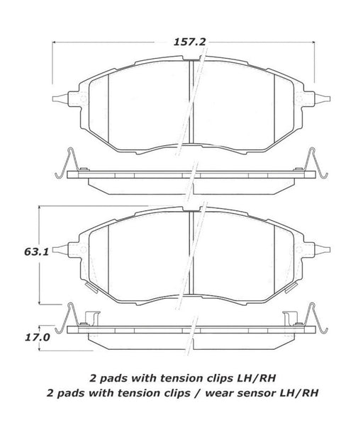 StopTech Street Touring 05-08 Legacy 2.5 GT Front Brake Pads - Premium Brake Pads - OE from Stoptech - Just $114.85! Shop now at WinWithDom INC. - DomTuned