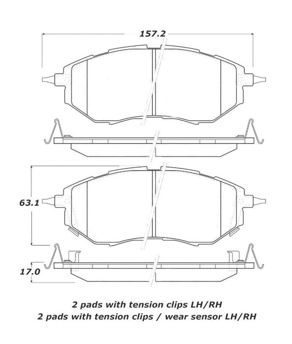 StopTech Street Touring 05-08 Legacy 2.5 GT Front Brake Pads - Premium Brake Pads - OE from Stoptech - Just $114.85! Shop now at WinWithDom INC. - DomTuned