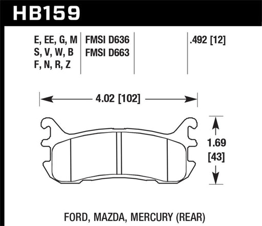 Hawk 03-05 Mazda Miata Rear ER-1 Brake Pad Set - Premium Brake Pads - Racing from Hawk Performance - Just $177.29! Shop now at WinWithDom INC. - DomTuned