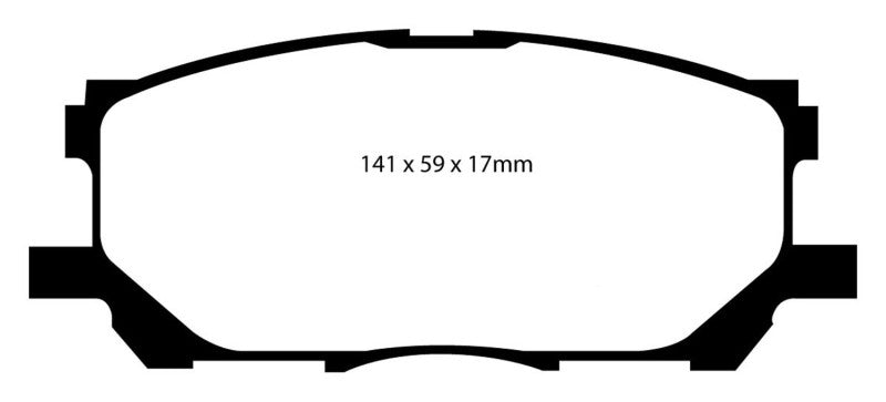 EBC 04-07 Lexus RX330 3.3 Yellowstuff Front Brake Pads - Premium Brake Pads - Performance from EBC - Just $183.01! Shop now at WinWithDom INC. - DomTuned