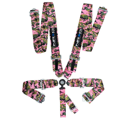 NRG SFI 16.1 5pt 3in. Seat Belt Harness/ Cam Lock - Pink Camo - Premium Seat Belts & Harnesses from NRG - Just $140! Shop now at WinWithDom INC. - DomTuned