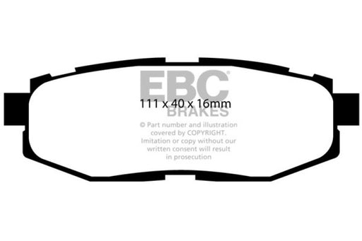 EBC 10-14 Subaru Legacy 2.5 GT Bluestuff Rear Brake Pads - Premium Brake Pads - Racing from EBC - Just $139.69! Shop now at WinWithDom INC. - DomTuned