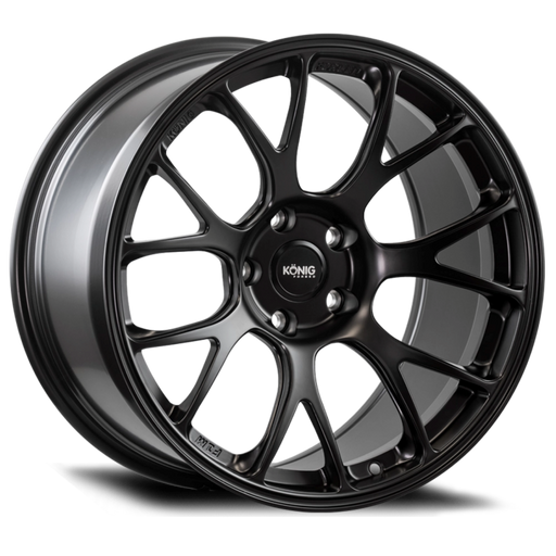 Konig Forged F1M 18X10.5 5X114.3 ET25 Satin Black Knurled Bead - Premium Wheels - Forged from Konig - Just $581! Shop now at WinWithDom INC. - DomTuned