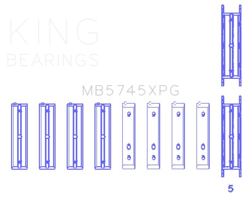 King Subaru FA20 FB20 - Size .025 Oversized Performance Tri-Metal Main Bearing Set - Premium Bearings from King Engine Bearings - Just $224.58! Shop now at WinWithDom INC. - DomTuned