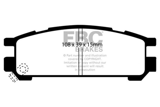 EBC 93-96 Subaru Impreza 1.8 Yellowstuff Rear Brake Pads - Premium Brake Pads - Performance from EBC - Just $103.58! Shop now at WinWithDom INC. - DomTuned