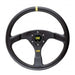 OMP Velocita Flat Steering Wheel 350mm - - Small Suede (Black) - Premium Steering Wheels from OMP - Just $269! Shop now at WinWithDom INC. - DomTuned