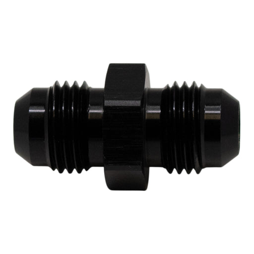 DeatschWerks 6AN Male Flare to 6AN Male Flare Coupler - Anodized Matte Black - Premium Fittings from DeatschWerks - Just $8! Shop now at WinWithDom INC. - DomTuned