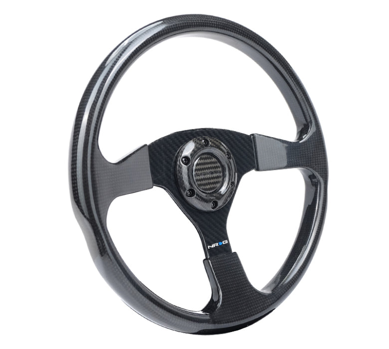 NRG Carbon Fiber Steering Wheel 350mm - Premium Steering Wheels from NRG - Just $320! Shop now at WinWithDom INC. - DomTuned