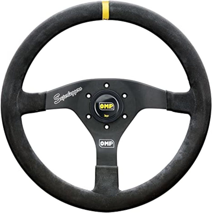 OMP Velocita Superleggero Suede Leather 350mm Diameter Steering Wheel Black - Premium Steering Wheels from OMP - Just $369! Shop now at WinWithDom INC. - DomTuned