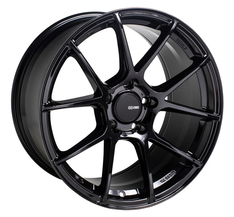 Enkei TS-V 18x8.5 5x114.3 45mm Offset 72.6mm Bore Gloss Black Wheel - Premium Wheels - Cast from Enkei - Just $346! Shop now at WinWithDom INC. - DomTuned