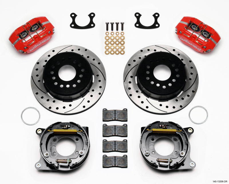 Wilwood Dynapro Dust-Boot P/S Park Brake Kit Drilled Red Small Ford 2.50in Offset - Premium Big Brake Kits from Wilwood - Just $1139.49! Shop now at WinWithDom INC. - DomTuned