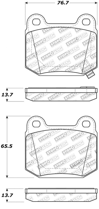 StopTech Street Touring ST-22 2-Piston Rear Caliper Brake Pads - Premium Brake Pads - OE from Stoptech - Just $63.77! Shop now at WinWithDom INC. - DomTuned