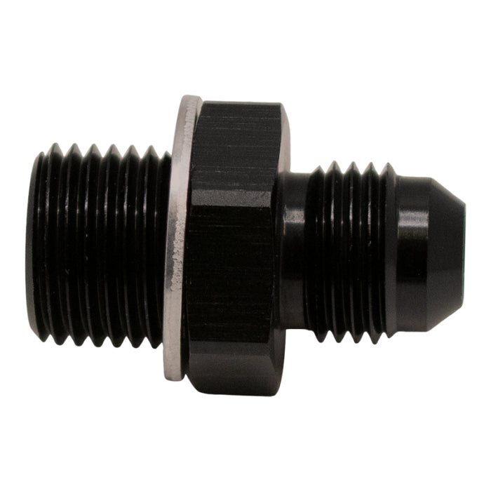 DeatschWerks 6AN Male Flare to M16 X 1.5 Male Metric Adapter (Incl Washer) - Anodized Matte Black - Premium Fittings from DeatschWerks - Just $7! Shop now at WinWithDom INC. - DomTuned