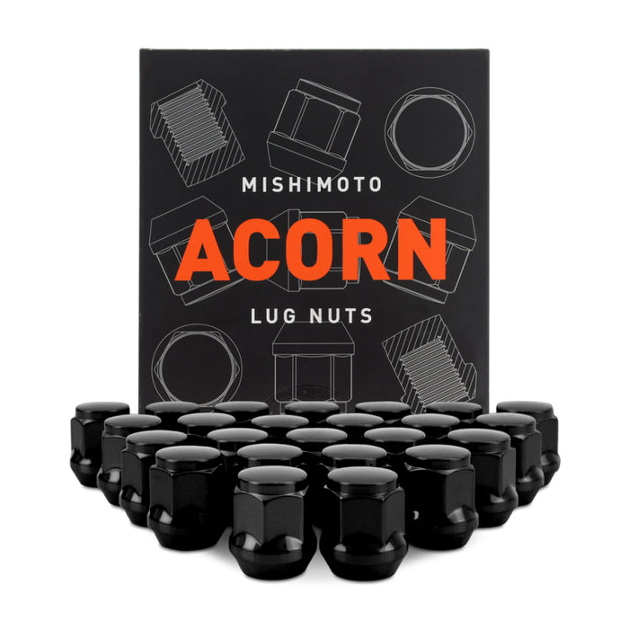 Mishimoto Steel Acorn Lug Nuts M14 x 1.5 - 24pc Set - Black - Premium Lug Nuts from Mishimoto - Just $33.95! Shop now at WinWithDom INC. - DomTuned