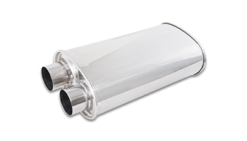 Vibrant Streetpower Oval Muffler 2.50in Inlet/Outlet (Same side) - Premium Muffler from Vibrant - Just $229.99! Shop now at WinWithDom INC. - DomTuned