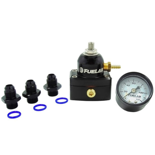 Fuelab 535 EFI Adjustable Mini FPR 25-90 PSI (2) -6AN In (1) -6AN Return (3) -6AN ORB w/Guage Kit - Premium Fuel Pressure Regulators from Fuelab - Just $240! Shop now at WinWithDom INC. - DomTuned