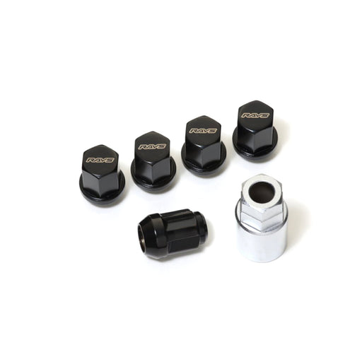 Rays 19 Hex Lock & Lug Nut Set M14 x 1.5 - Black - Premium Lug Nuts from Rays - Just $194.75! Shop now at WinWithDom INC. - DomTuned