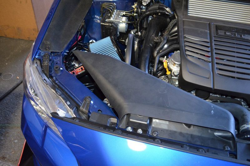 Injen 2015+ Subaru WRX 2.0L 4 Cyl (Turbo) Wrinkle Red Short Ram Intake w/ MR Tech and Heat Shield - Premium Cold Air Intakes from Injen - Just $378.95! Shop now at WinWithDom INC. - DomTuned