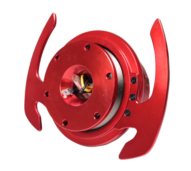 NRG Quick Release Kit Gen 4.0 - Red Body / Red Ring w/ Handles - Premium Quick Release Adapters from NRG - Just $176! Shop now at WinWithDom INC. - DomTuned