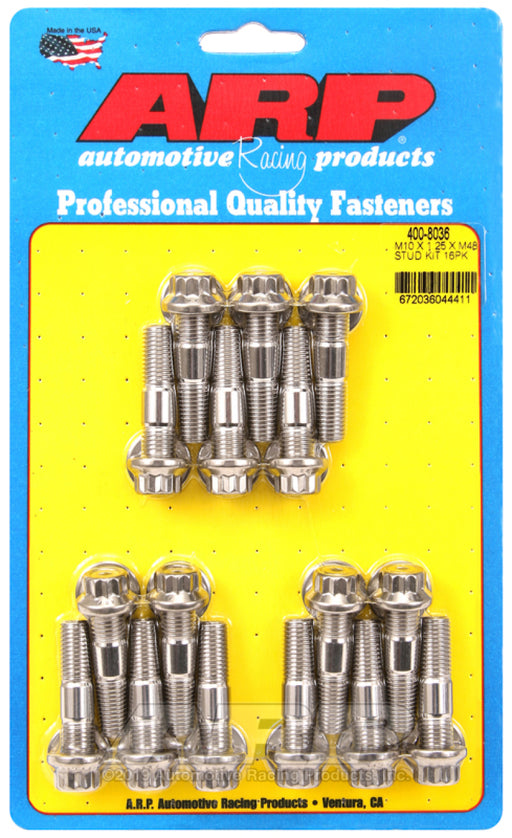 ARP M10 x 1.25 x 48 Stainless Steel 12pt Broached Stud Kit (16/pkg) - Premium Hardware - Singles from ARP - Just $250.69! Shop now at WinWithDom INC. - DomTuned