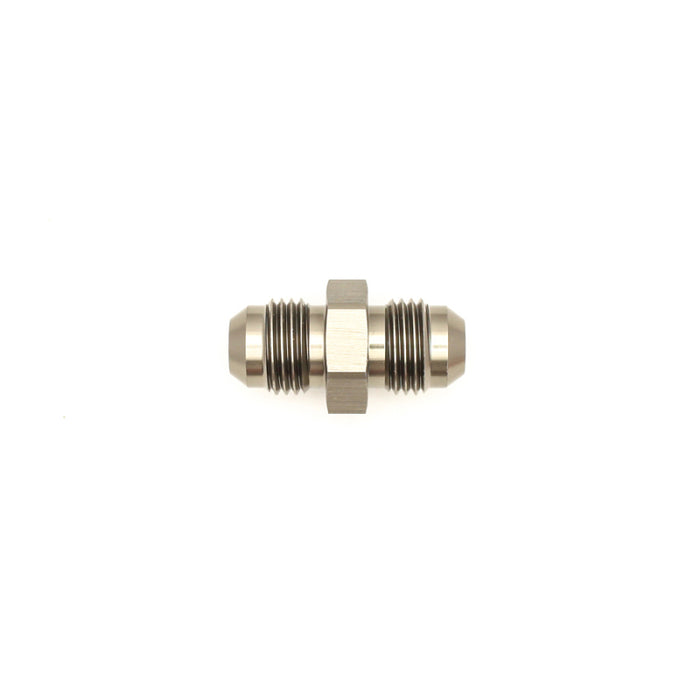 DeatschWerks 6AN Male Flare to 6AN Male Flare Coupler - Anodized Matte Black - Premium Fittings from DeatschWerks - Just $8! Shop now at WinWithDom INC. - DomTuned