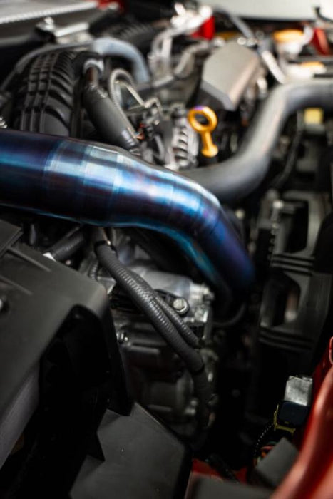 Torque Solution 2022+ Subaru WRX / 19-23 Subaru Ascent Titanium Top Mount Charge Pipe - Burnt Blue - Premium Air Intake Components from Torque Solution - Just $333.32! Shop now at WinWithDom INC. - DomTuned