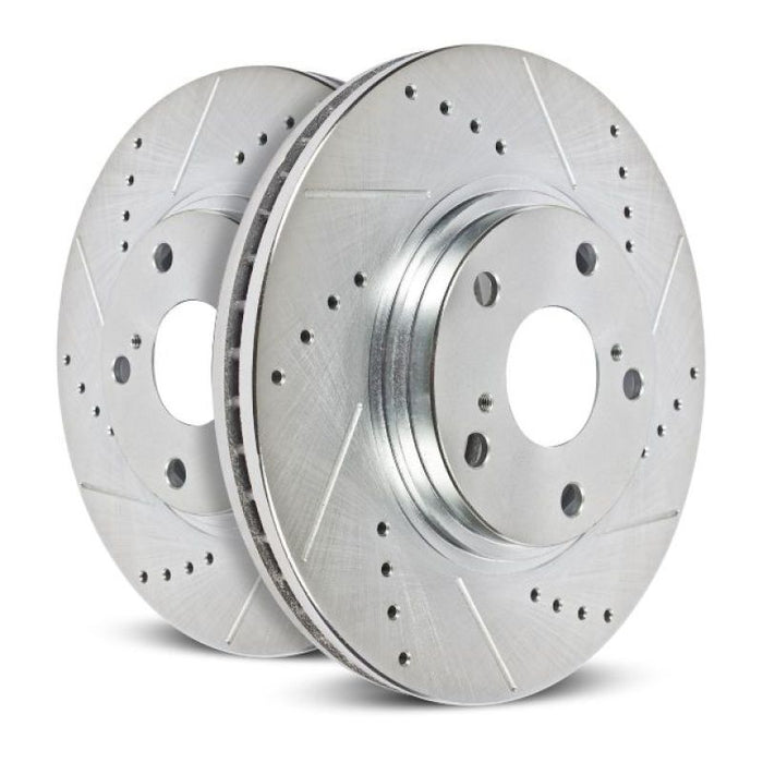 Power Stop 17-22 Ford F-550 Super Duty Rear Right Evolution Drilled & Slotted Rotor - Premium Brake Rotors - Slot & Drilled from PowerStop - Just $387.71! Shop now at WinWithDom INC. - DomTuned