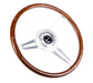 NRG Classic Wood Grain Steering Wheel (365mm) Wood w/Metal Inserts & Brushed Alum. 3-Spoke Center - Premium Steering Wheels from NRG - Just $216! Shop now at WinWithDom INC. - DomTuned