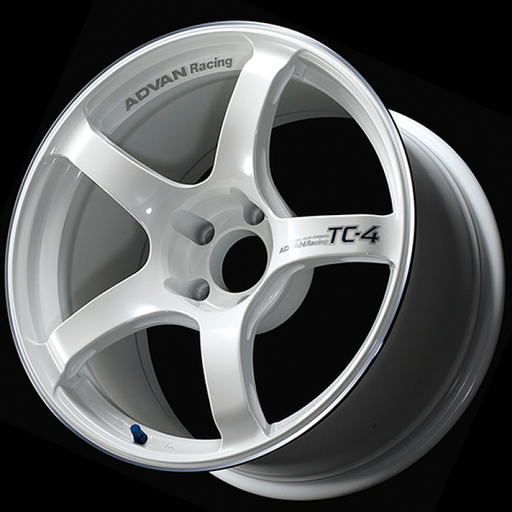 Advan TC4 18x8.5 +45 5x100 Racing White Metallic and Ring Wheel - Premium Wheels - Cast from Advan - Just $602.14! Shop now at WinWithDom INC. - DomTuned