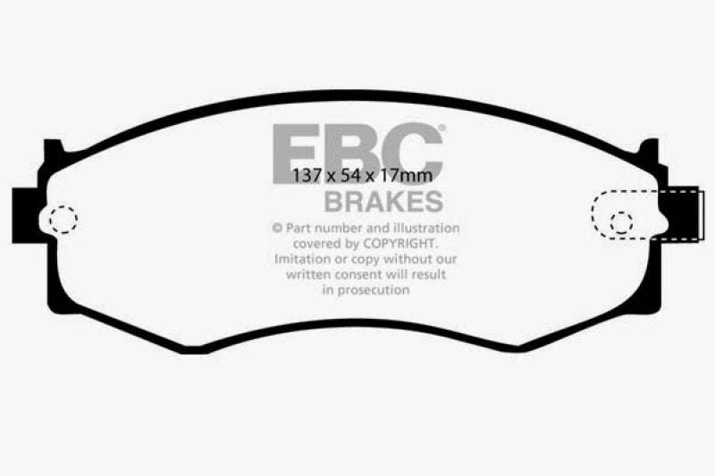 EBC 91-97 Infiniti G20 2.0 Redstuff Front Brake Pads - Premium Brake Pads - Performance from EBC - Just $139.69! Shop now at WinWithDom INC. - DomTuned