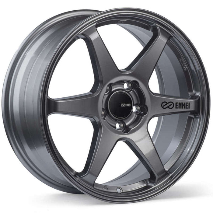 Enkei T6R 18x8.5 45mm Offset 5x100 Bolt Pattern 72.6 Bore Gloss Gunmetal Wheel - Premium Wheels - Cast from Enkei - Just $259.50! Shop now at WinWithDom INC. - DomTuned