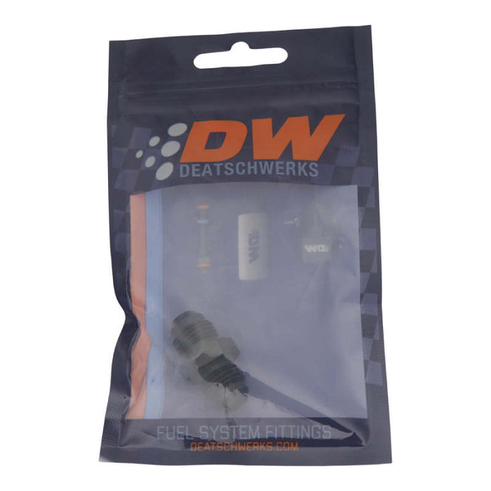 DeatschWerks 6AN Male Flare to 6AN Male Flare Coupler - Anodized Matte Black - Premium Fittings from DeatschWerks - Just $8! Shop now at WinWithDom INC. - DomTuned
