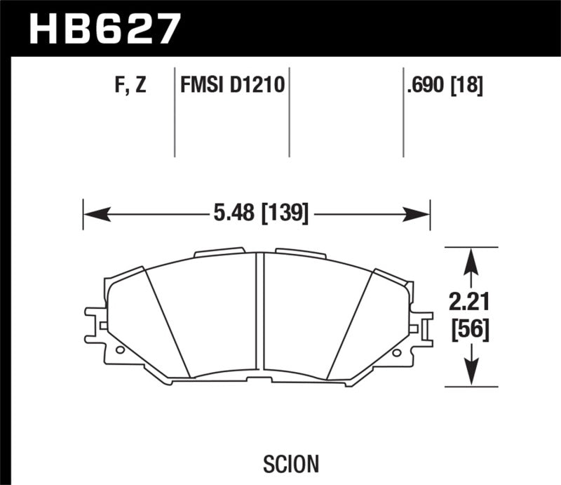 Hawk 06-16 Toyota RAV4 HPS 5.0 Front Brake Pads - Premium Brake Pads - Performance from Hawk Performance - Just $121.49! Shop now at WinWithDom INC. - DomTuned