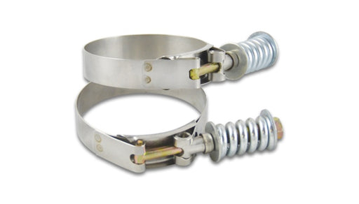 Vibrant SS T-Bolt Clamps Pack of 2 Size Range: 5.28in to 5.58in OD For use w/ 5in ID Coupling - Premium Clamps from Vibrant - Just $16.99! Shop now at WinWithDom INC. - DomTuned