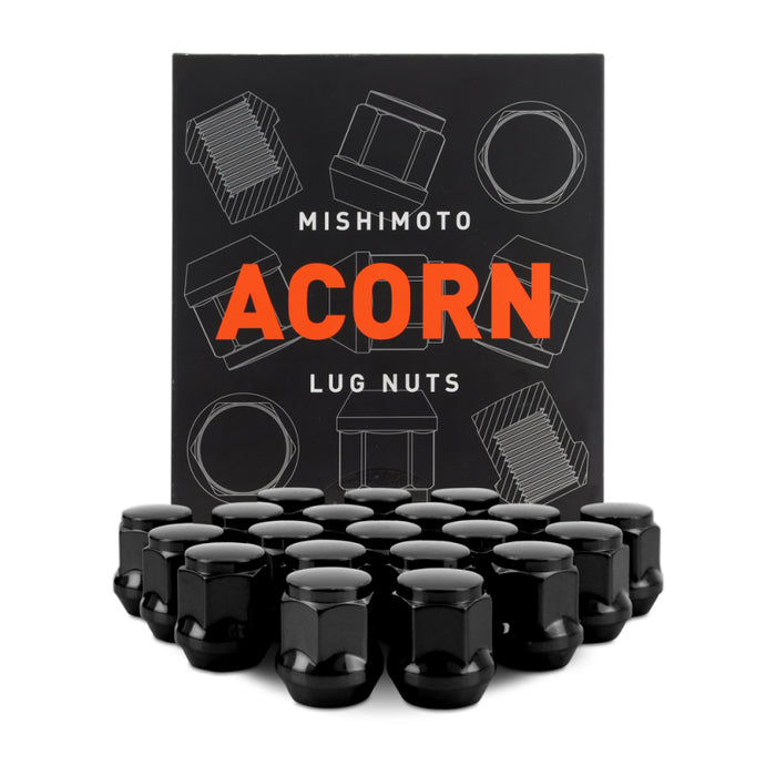 Mishimoto Steel Acorn Lug Nuts M12 x 1.5 - 20pc Set - Black - Premium Lug Nuts from Mishimoto - Just $29.95! Shop now at WinWithDom INC. - DomTuned