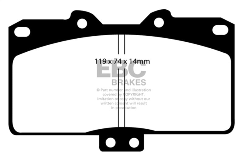 EBC 91-93 Dodge Stealth 3.0 4WD Yellowstuff Front Brake Pads - Premium Brake Pads - Performance from EBC - Just $139.69! Shop now at WinWithDom INC. - DomTuned